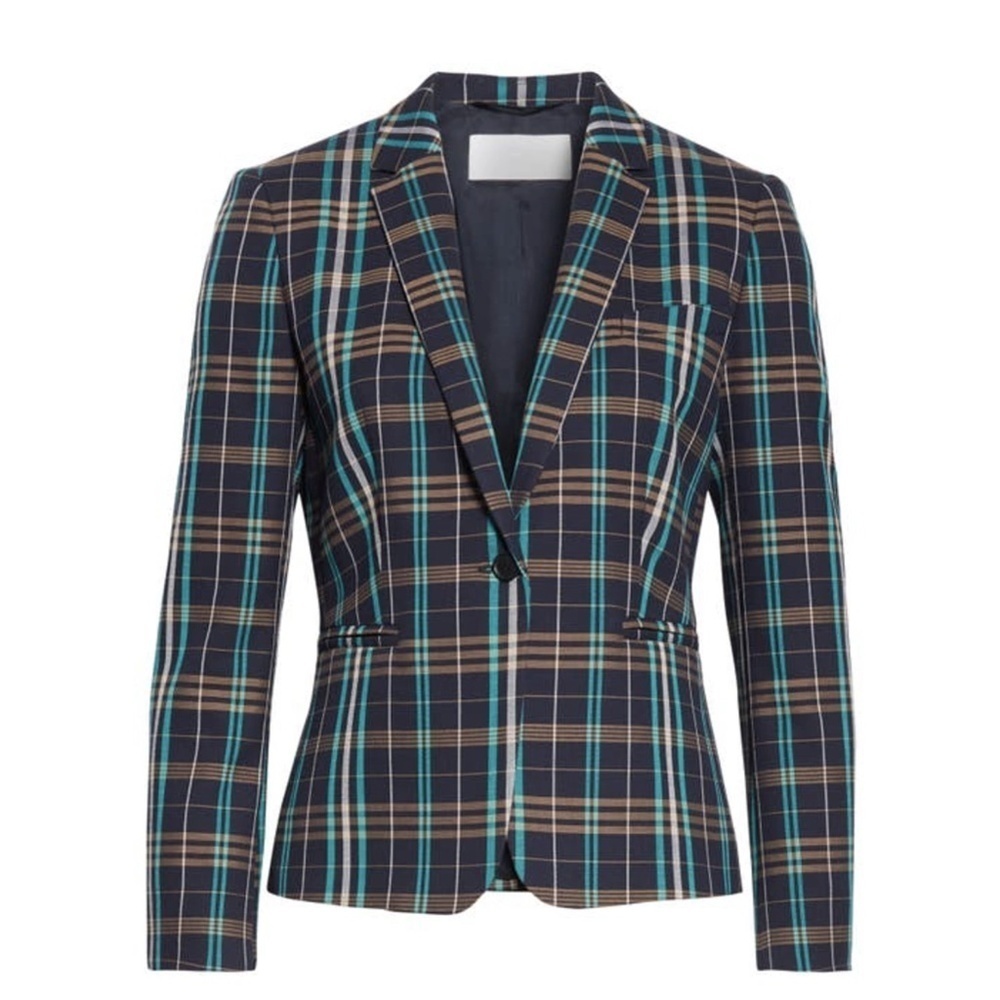 NWT BOSS by Hugo Boss Jilesa Check Plaid Pattern Blazer in Open Misc Sz. 6